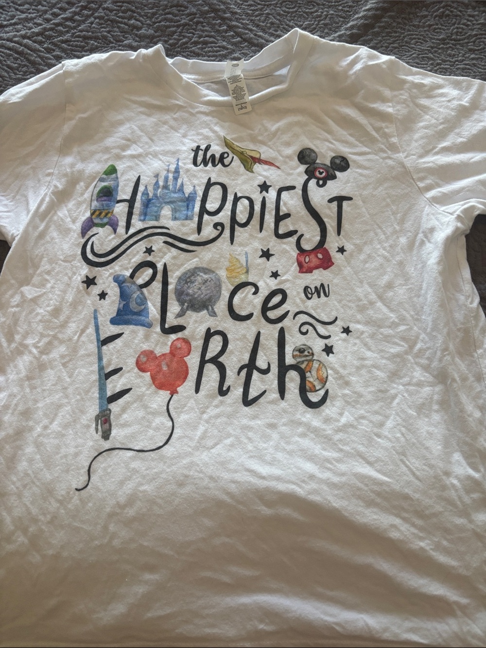 Disney 'The Happiest Place on Earth' White Kids T-Shirt